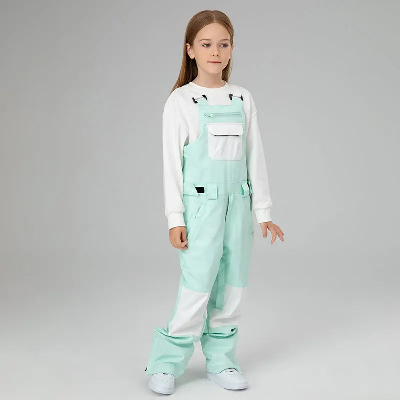 HOTIAN Girls Colorblock Ski Overall Bib Pants HOTIAN