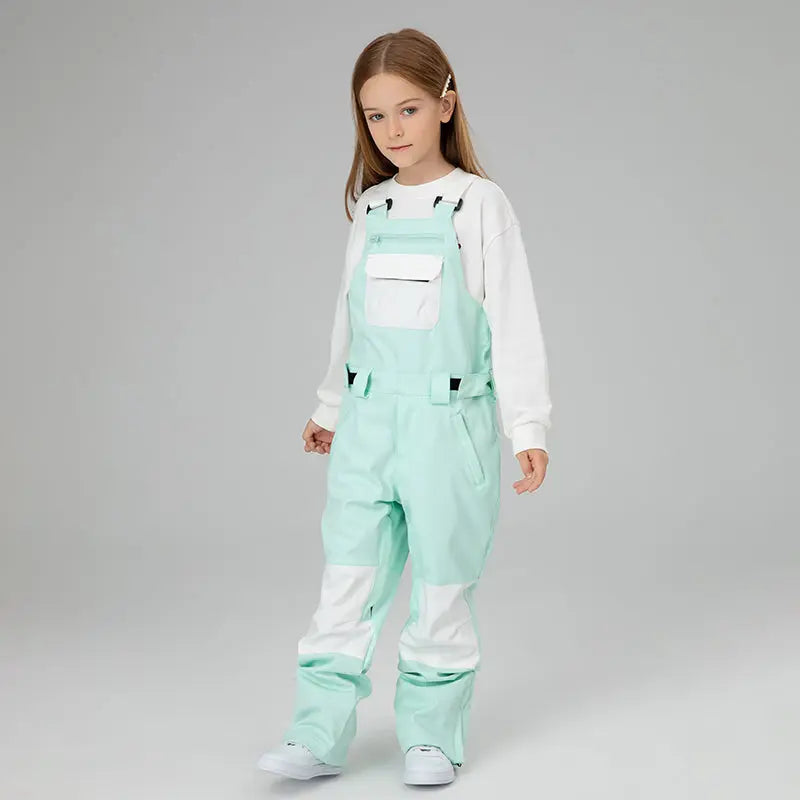 HOTIAN Girls Colorblock Ski Overall Bib Pants HOTIAN