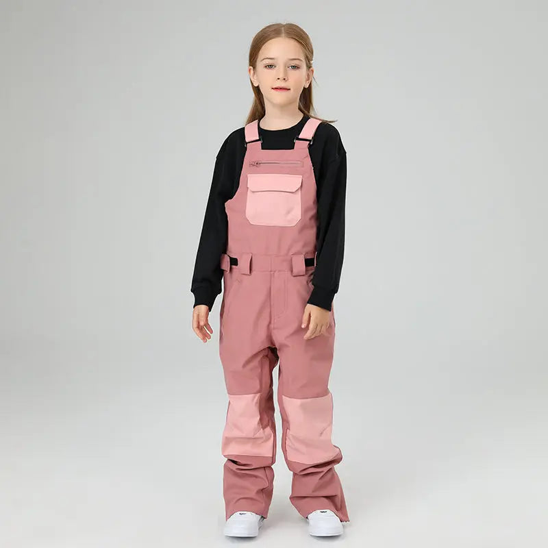 HOTIAN Girls Colorblock Ski Overall Bib Pants HOTIAN