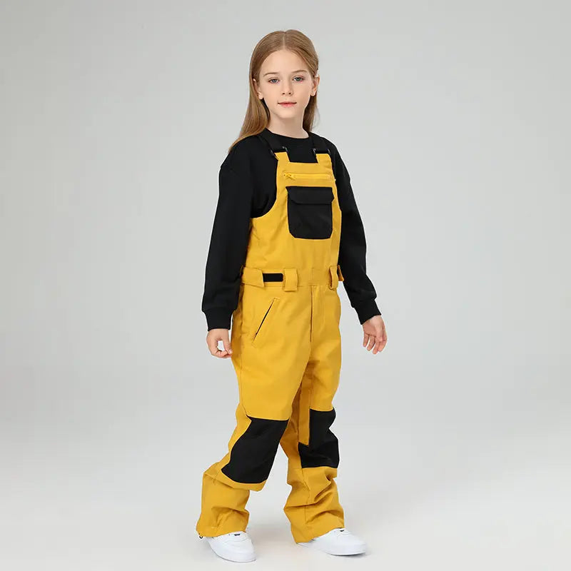 HOTIAN Girls Colorblock Ski Overall Bib Pants HOTIAN