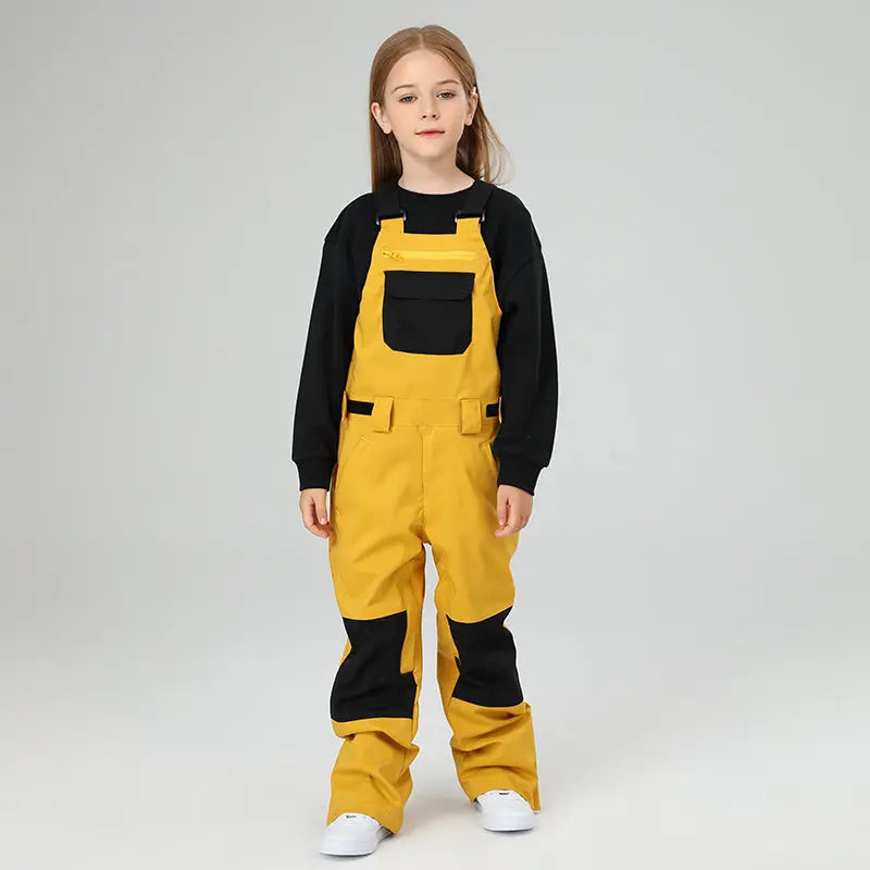 HOTIAN Girls Colorblock Ski Overall Bib Pants HOTIAN