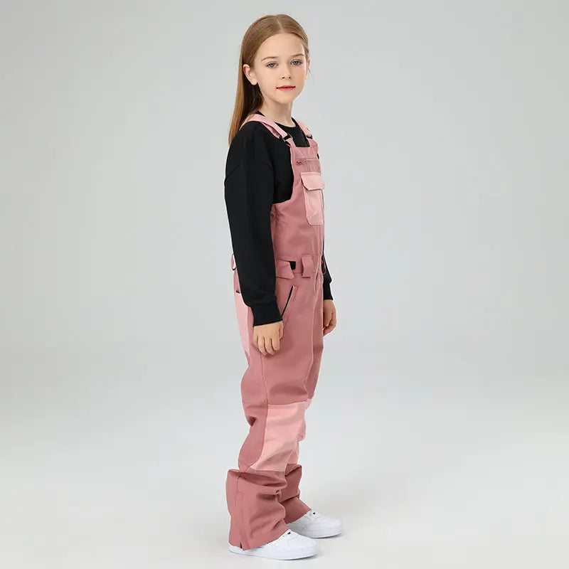 HOTIAN Girls Colorblock Ski Overall Bib Pants HOTIAN