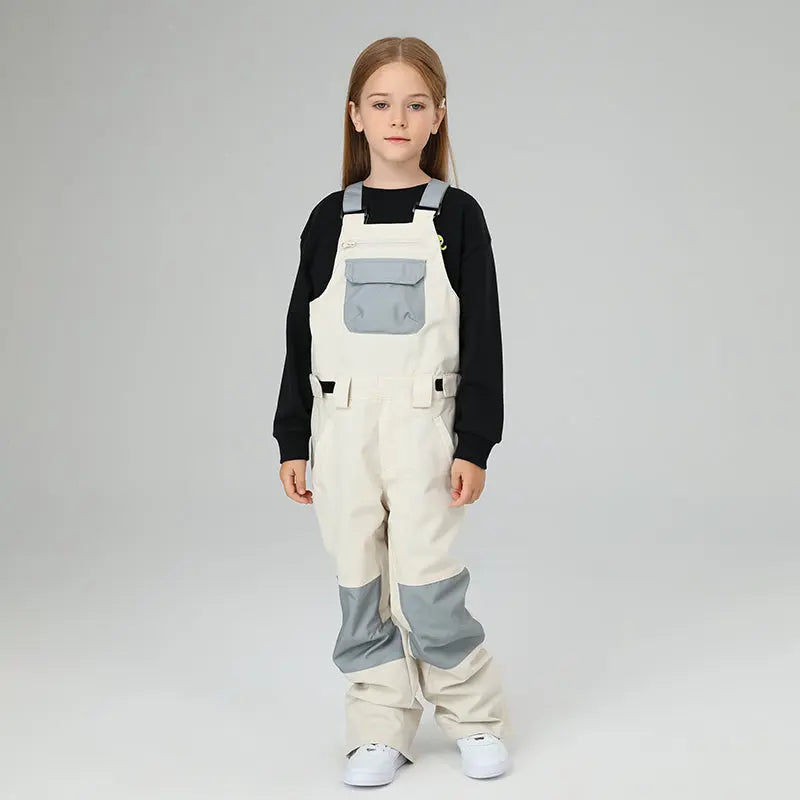 HOTIAN Girls Colorblock Ski Overall Bib Pants HOTIAN