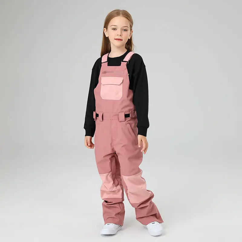 HOTIAN Girls Colorblock Ski Overall Bib Pants HOTIAN