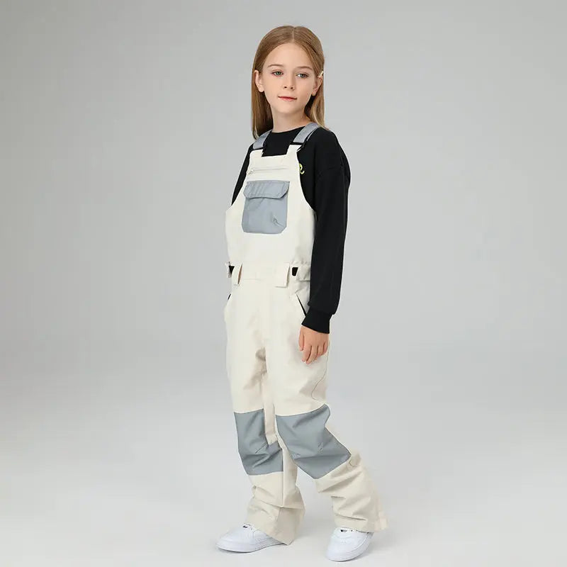 HOTIAN Girls Colorblock Ski Overall Bib Pants HOTIAN