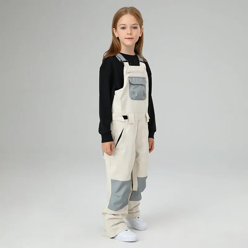 HOTIAN Girls Colorblock Ski Overall Bib Pants HOTIAN