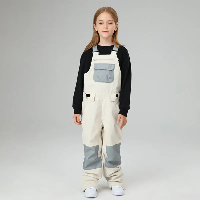 HOTIAN Girls Colorblock Ski Overall Bib Pants HOTIAN