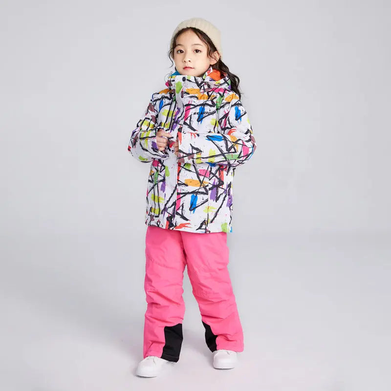 HOTIAN Girls Colorful Winter Warm Snow Jacket and Pants Set HOTIANSNOW
