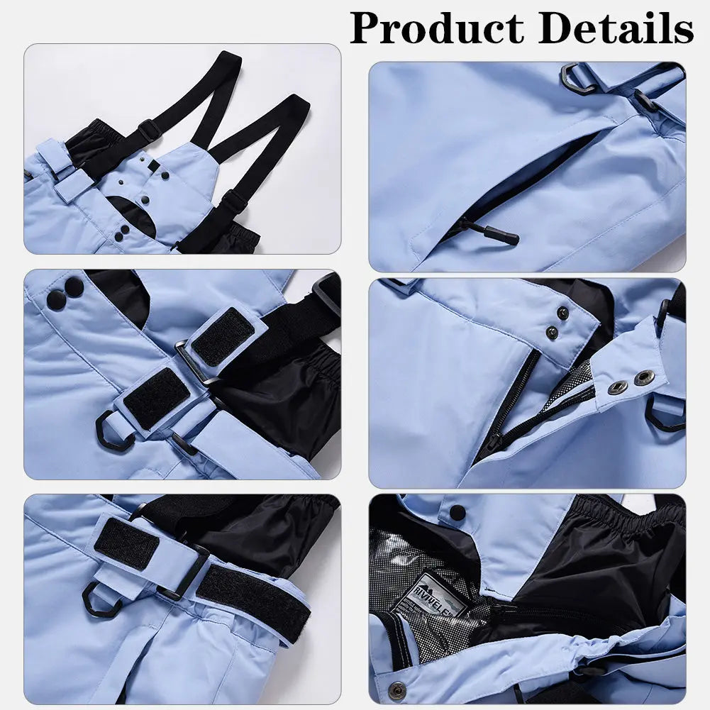 HOTIAN Women Detachable Ski Bibs & Pants HOTIAN