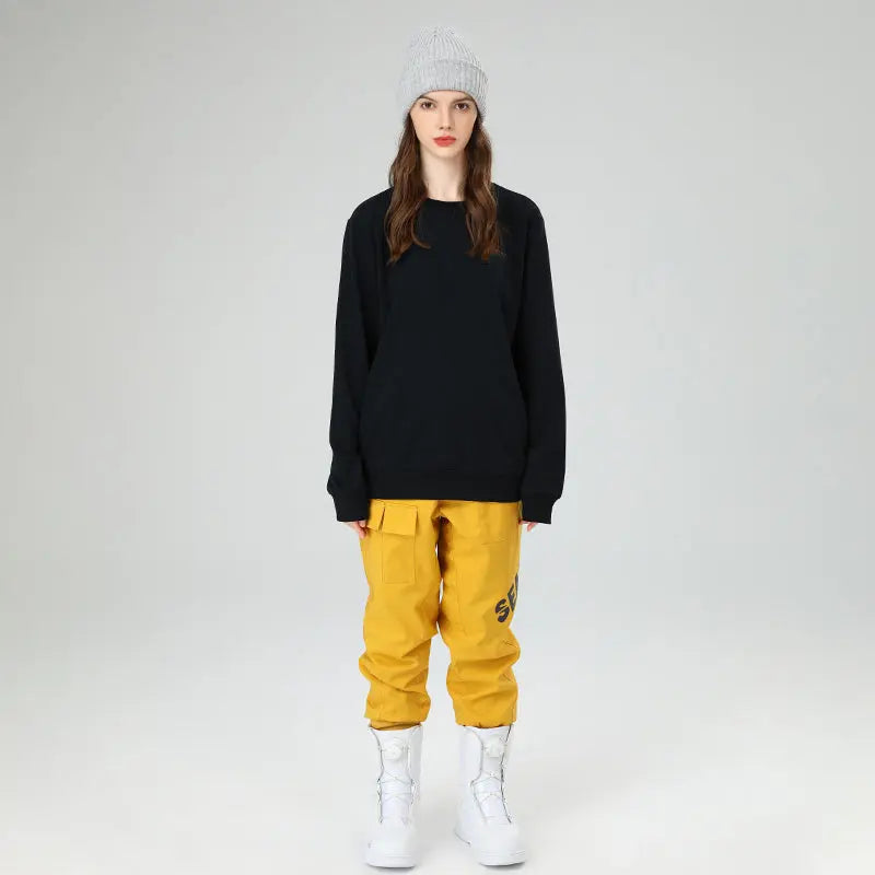 HOTIAN Women Reflective Logo Print Cargo Ski Pants HOTIAN