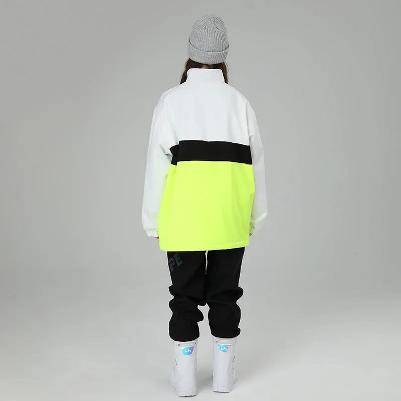 HOTIAN Women Reflective Logo Print Cargo Ski Pants HOTIAN