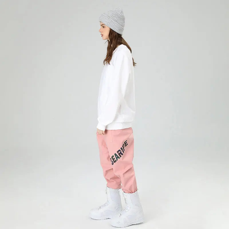 HOTIAN Women Reflective Logo Print Cargo Ski Pants HOTIAN