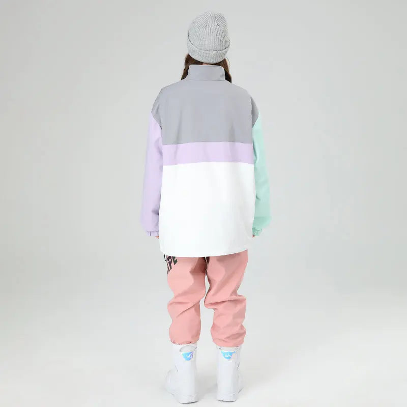 HOTIAN Women Reflective Logo Print Cargo Ski Pants HOTIAN