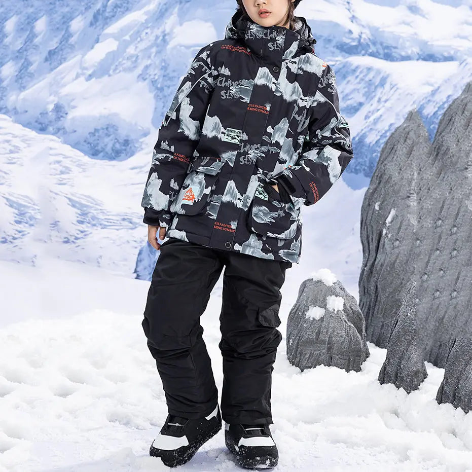 Hotian Boy Ski Snowboarding Set Waterproof HOTIAN
