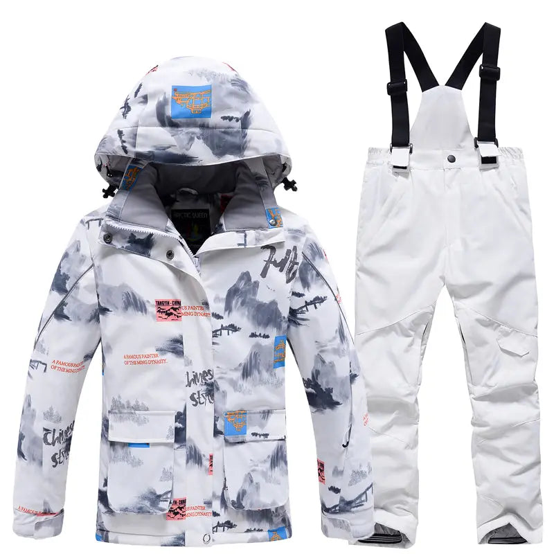 Hotian Boy Ski Snowboarding Suits Waterproof HOTIAN