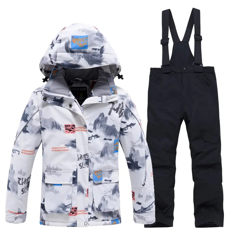 Hotian Boy Ski Snowboarding Suits Waterproof HOTIAN