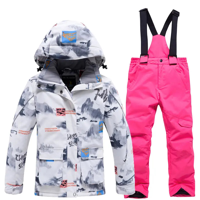 Hotian Boy Ski Snowboarding Suits Waterproof HOTIAN