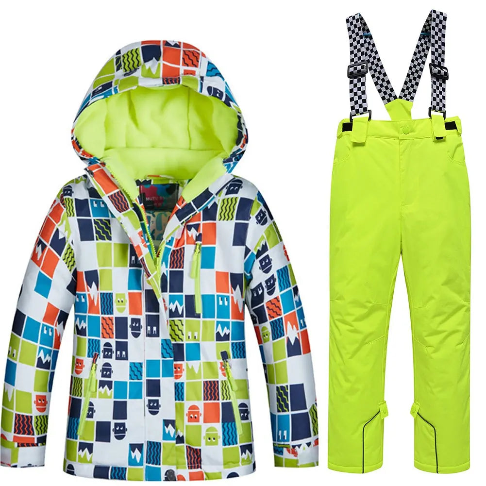 Hotian Boy Skiing Snowboarding Insulated Suits Breathable HOTIAN