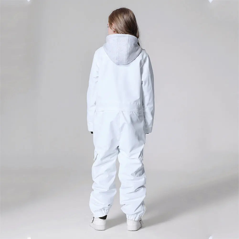 Hotian Boys & Girls One Piece Snowsuits Breathable Contrast Hooded HOTIAN