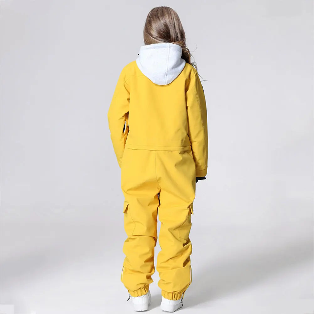 Hotian Boys & Girls One Piece Snowsuits Breathable Contrast Hooded HOTIAN