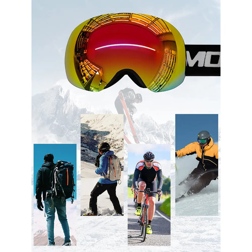 Hotian Dual Lens Mirrored Snow Goggles HOTIAN