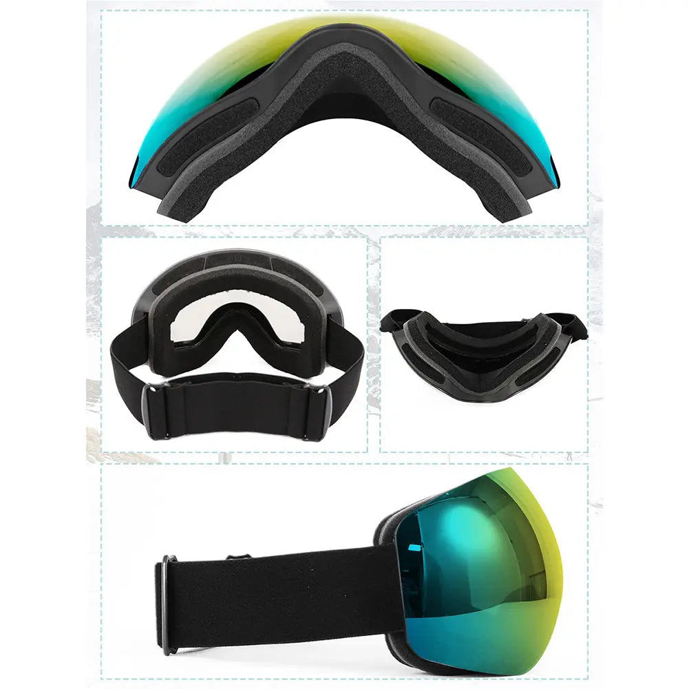 Hotian Dual Lens Mirrored Snow Goggles HOTIAN