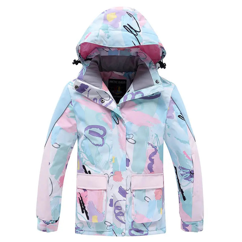 Hotian Girl Hooded Insulated Snow Skiing Jacket HOTIAN