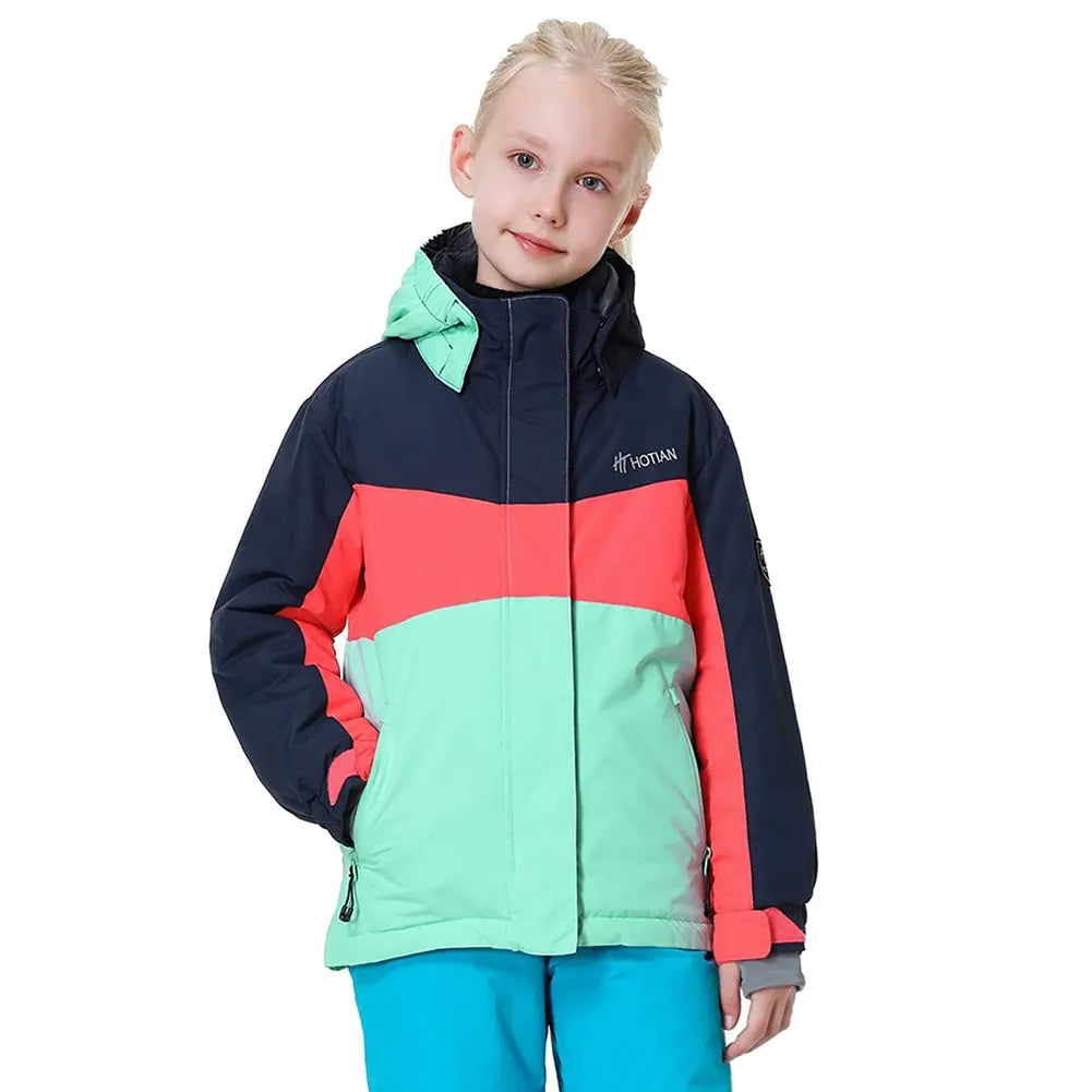 Hotian Girl Insulated Skiing Shell Jacket Windproof HOTIAN