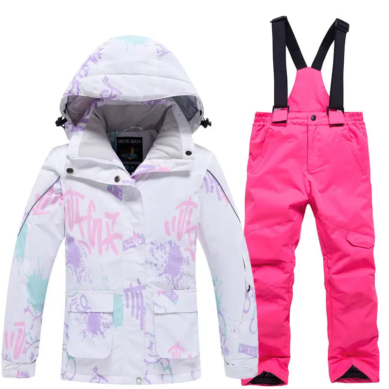 Hotian Girl Ski Set Snow Jackets & Pants HOTIAN
