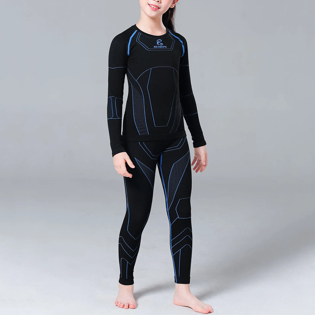 Hotian Girl's Base Layer Set Thermal Odor-resistance