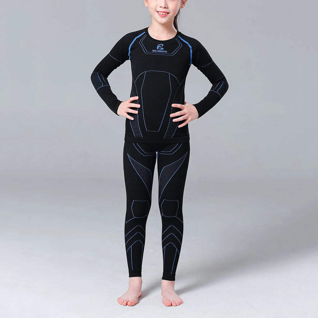 Hotian Girl's Base Layer Set Thermal Odor-resistance HOTIAN