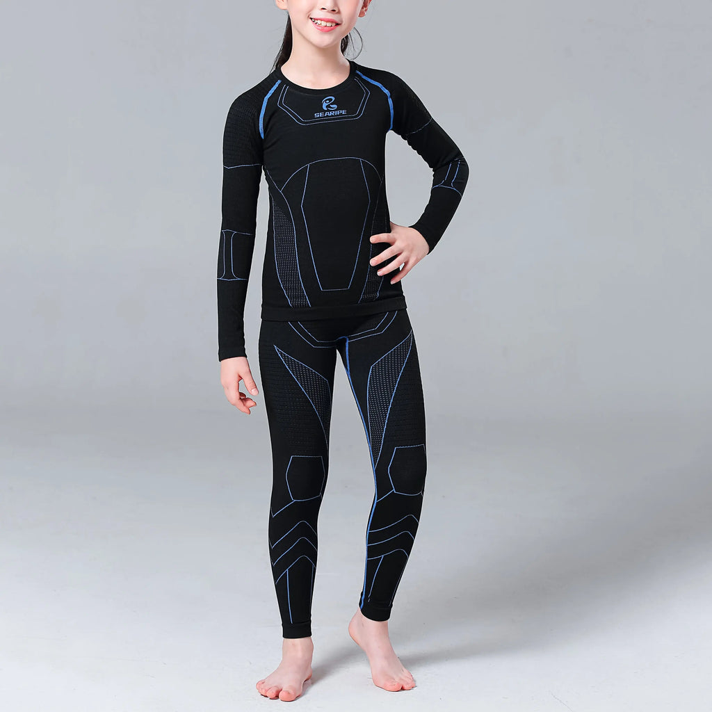 Hotian Girl's Base Layer Set Thermal Odor-resistance HOTIAN