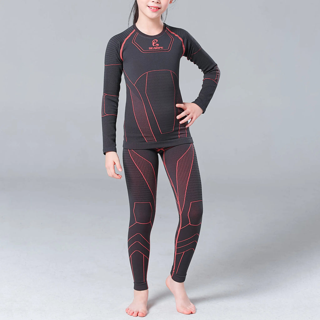 Hotian Girl's Base Layer Set Thermal Odor-resistance HOTIAN