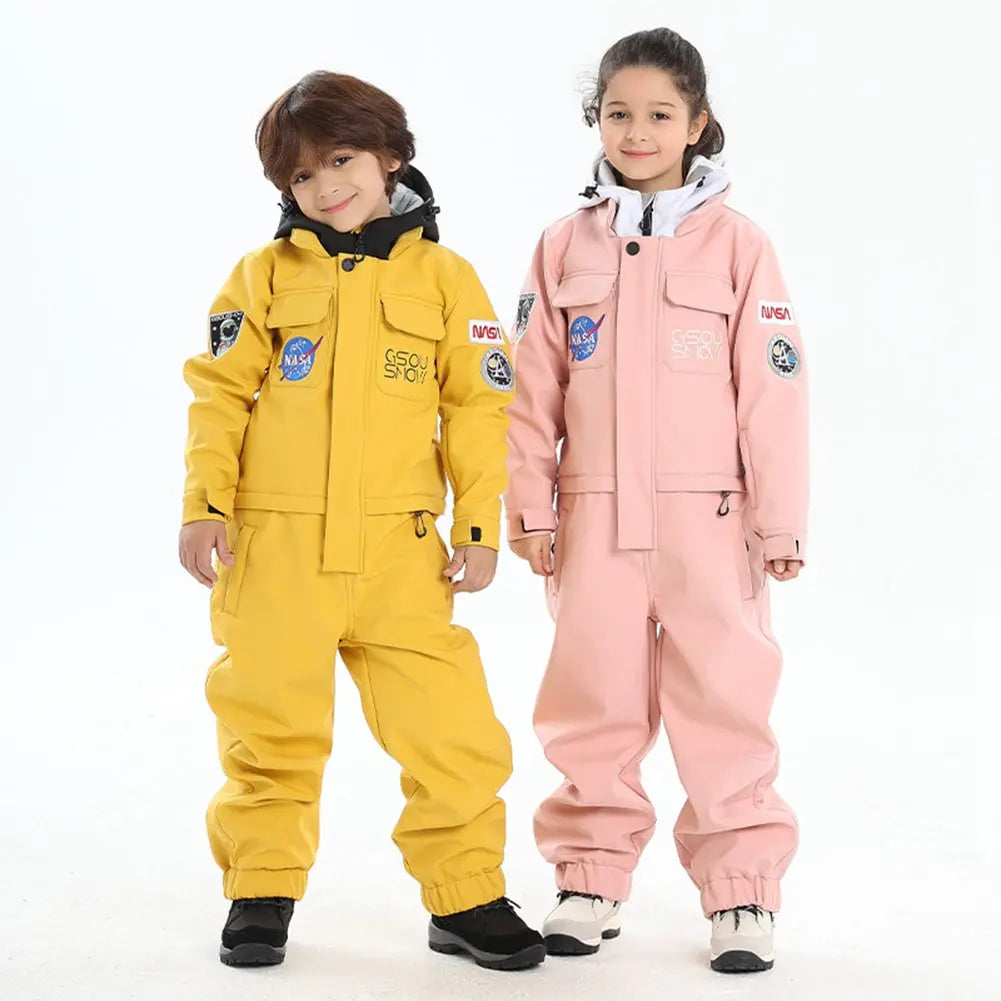 Hotian Kids One Piece Insulated Ski Snowsuits HOTIAN