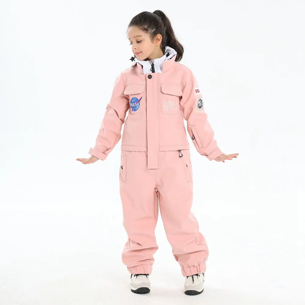 Hotian Kids One Piece Insulated Ski Snowsuits HOTIAN