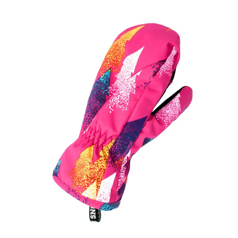 Hotian Kids Ski Snowboard Gloves Waterproof Anti-slip HOTIANSNOW