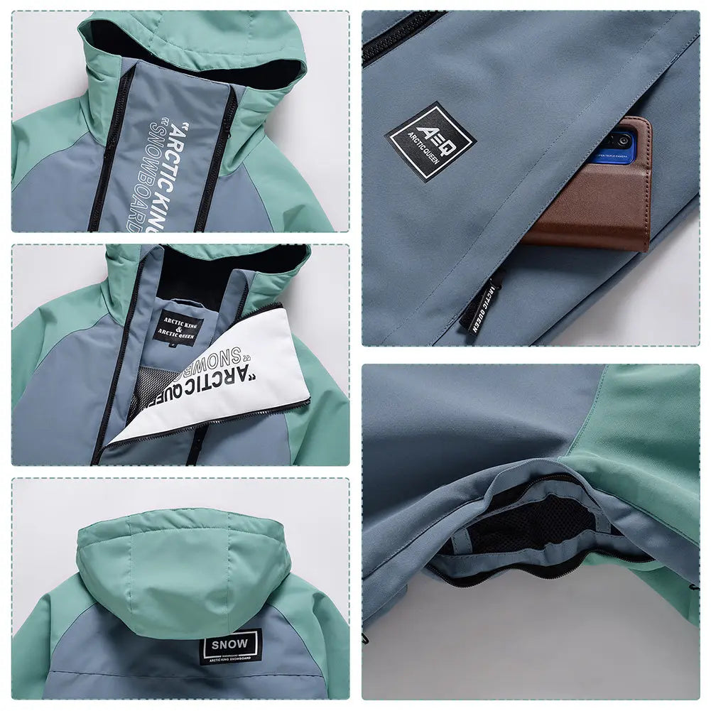 Hotian Men Anorak Skiing Snowboarding Insulated Jacket HOTIAN