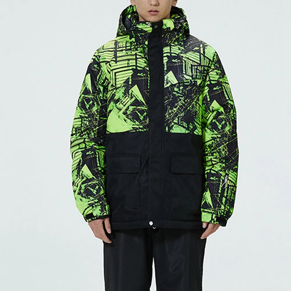 Hotian Men Hooded Skiing Cargo Jacket Soft Shell HOTIAN