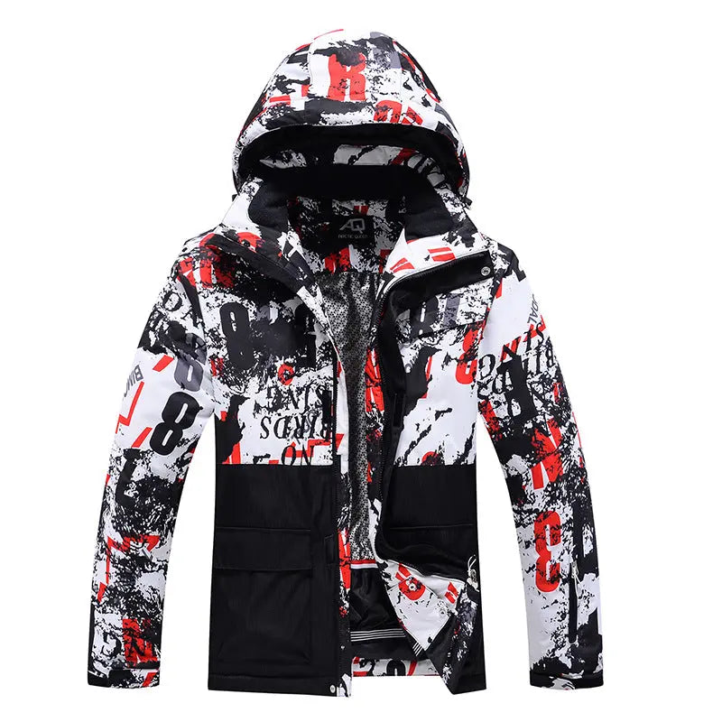 Hotian Men Hooded Skiing Cargo Jacket Soft Shell HOTIANSNOW