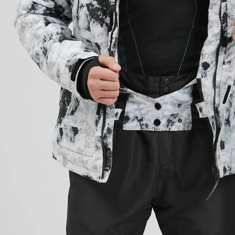 Hotian Men Insulated Skiing Shell Jacket Hooded HOTIAN