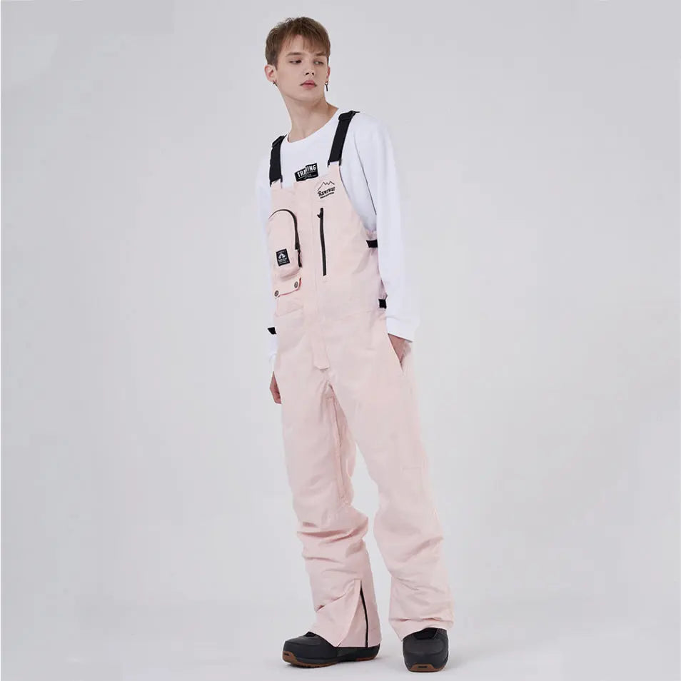 HOT Mens Pink Snow Bibs Rideout Bib Pink Bib Snow Pants