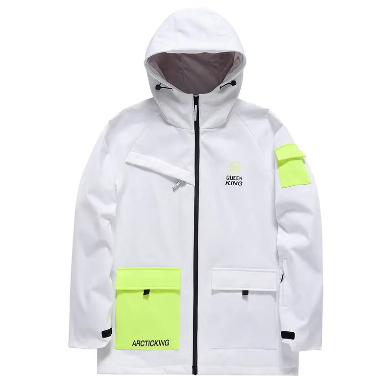 Hotian Men Ski Insulated Cargo Jacket Waterproof HOTIAN