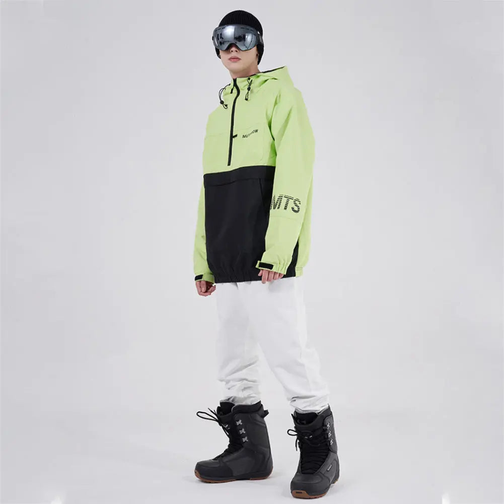 Hotian Men Ski Snowboard Insulated Anorak Hoodie HOTIAN