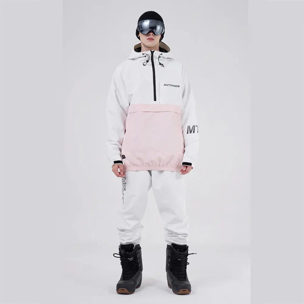 Hotian Men Ski Snowboard Insulated Anorak Hoodie HOTIAN