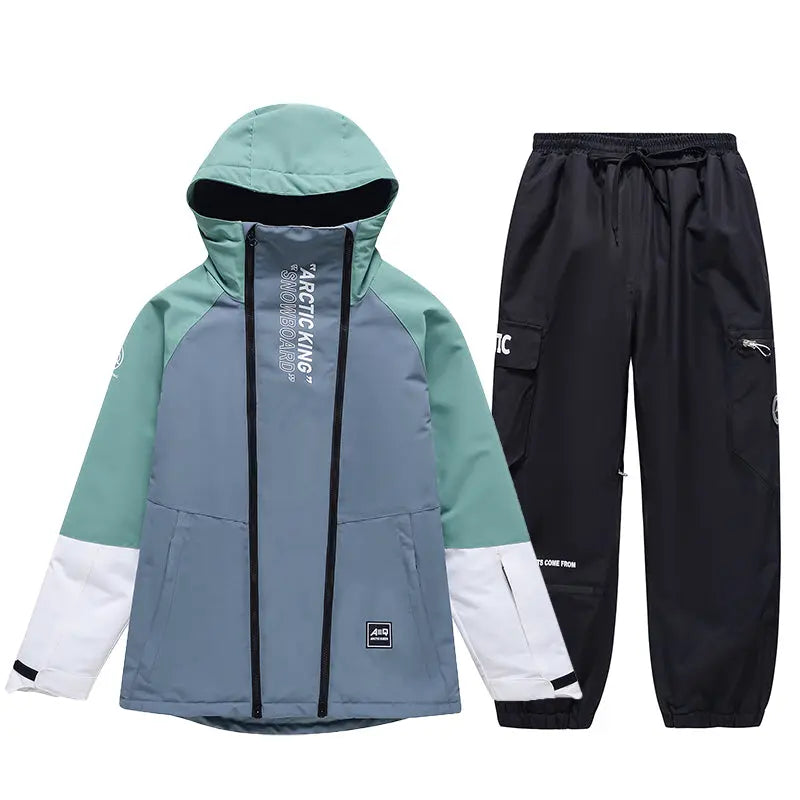 Hotian Men Snowboard Suits Cargo  jacket & Jogger Pants