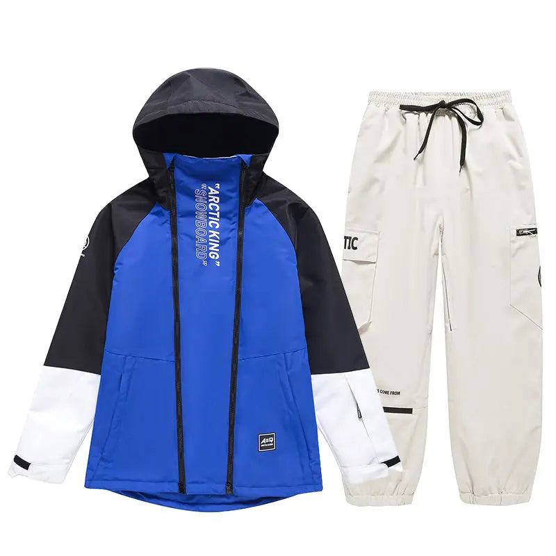 Hotian Men Snowboard Suits Cargo Jacket & Jogger Pants