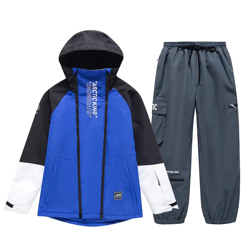 Hotian Men Snowboard Suits Cargo Jacket & Jogger Pants