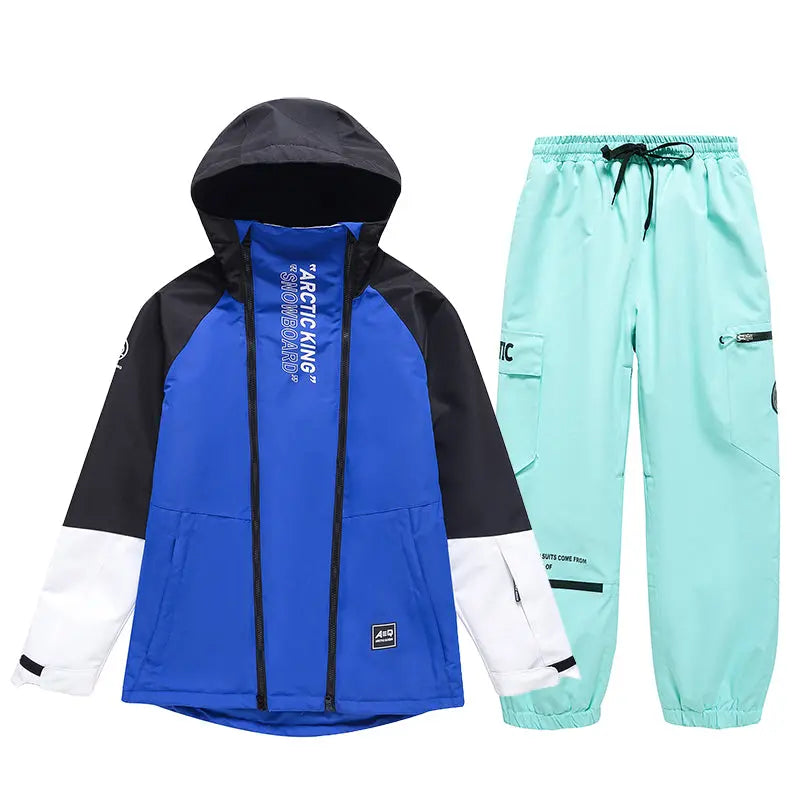 Hotian Men Snowboard Suits Cargo Jacket & Jogger Pants HOTIAN