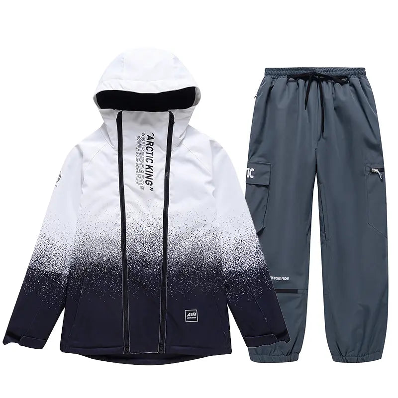 Hotian Men Snowboard Suits Cargo Jacket & Jogger Pants HOTIAN