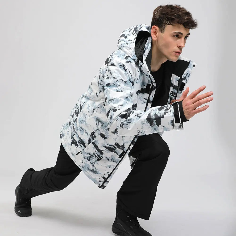 Hotian Men Snowboarding Snow Jacket Soft Shell HOTIAN